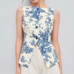 Cider BOAT NECK TOILE DE JOUY WAISTCOAT